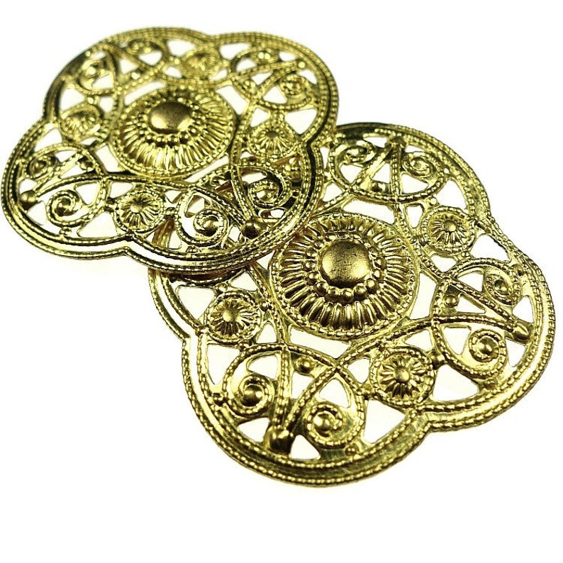Brass findings square shaped 2pcs image 1