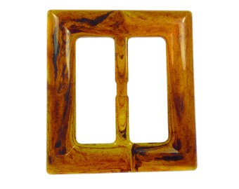 Old brown plastic belt buckles