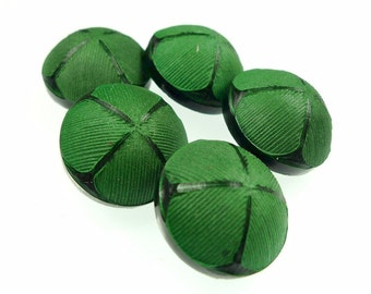 Buttons, Irish green 5pcs