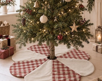 Christmas Tree Skirt Sewing Pattern, Reversible Scalloped Tree Skirt PDF, 40 Inch Holiday Decor, Easy Christmas Sewing