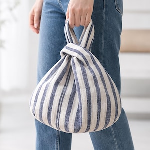 Japanese Knot Bag Sewing Pattern PDF, Reversible Wrist Bag, 2 Sizes, Beginner-Friendly Tutorial