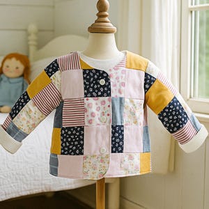 Patrón de costura de chaqueta reversible para bebé: desde recién nacido hasta 5 años (Tutorial y plantillas en PDF)