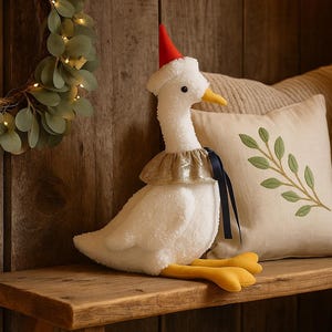 Festive Goose Sewing Pattern: Christmas Ornament DIY (PDF Pattern)