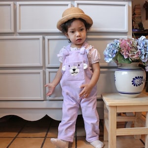 Combinaison ours, patron PDF, instructions de couture, DIY, 3 tailles : 9 mois, 12 mois, 24 mois, facile et rapide à coudre, sans fermeture éclair, pour fille et garçon tout-petit