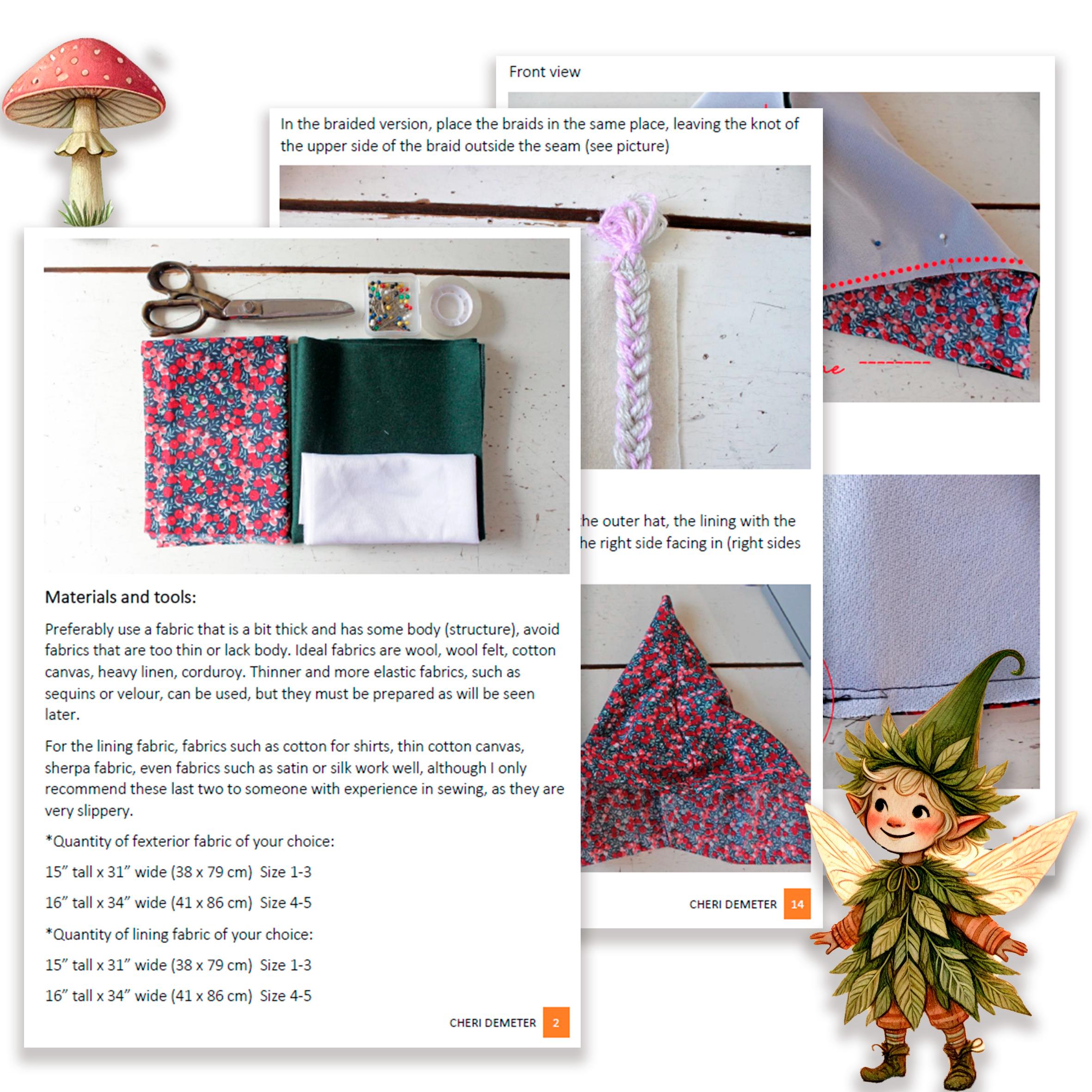 Sewing Pattern Pixie Pixie Hat Sewing Pattern: Beginner-friendly Easy DIY Tutorial (new Born ...