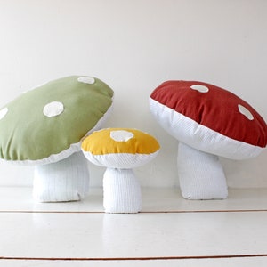 Coussin champignon, 2 tailles, manuel numérique PDF, cadeau bricolage pour enfants, instructions de couture, débutants, décoration de chambre de bébé, d'enfant, jouet pour chambre d'enfant des bois