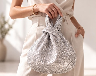 Japanese Knot Bag Pattern PDF | Minimalist Linen Bag DIY (Beginner Friendly)