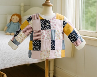 Crea la giacca reversibile più dolce per neonati, modello di cucito in PDF + tutorial fotografico passo passo, divertente da realizzare, 10 taglie: dalla nascita ai 5 anni
