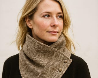 Patrón de costura en PDF para bufanda con cuello: Calentador de cuello unisex, 8 tallas (descarga digital)