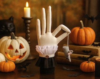 Bewitching Hand Ornament:Primitive Victorian-Inspired Halloween Décor,PDF digital manual,DIY, sewing directions,Hauntingly Elegant