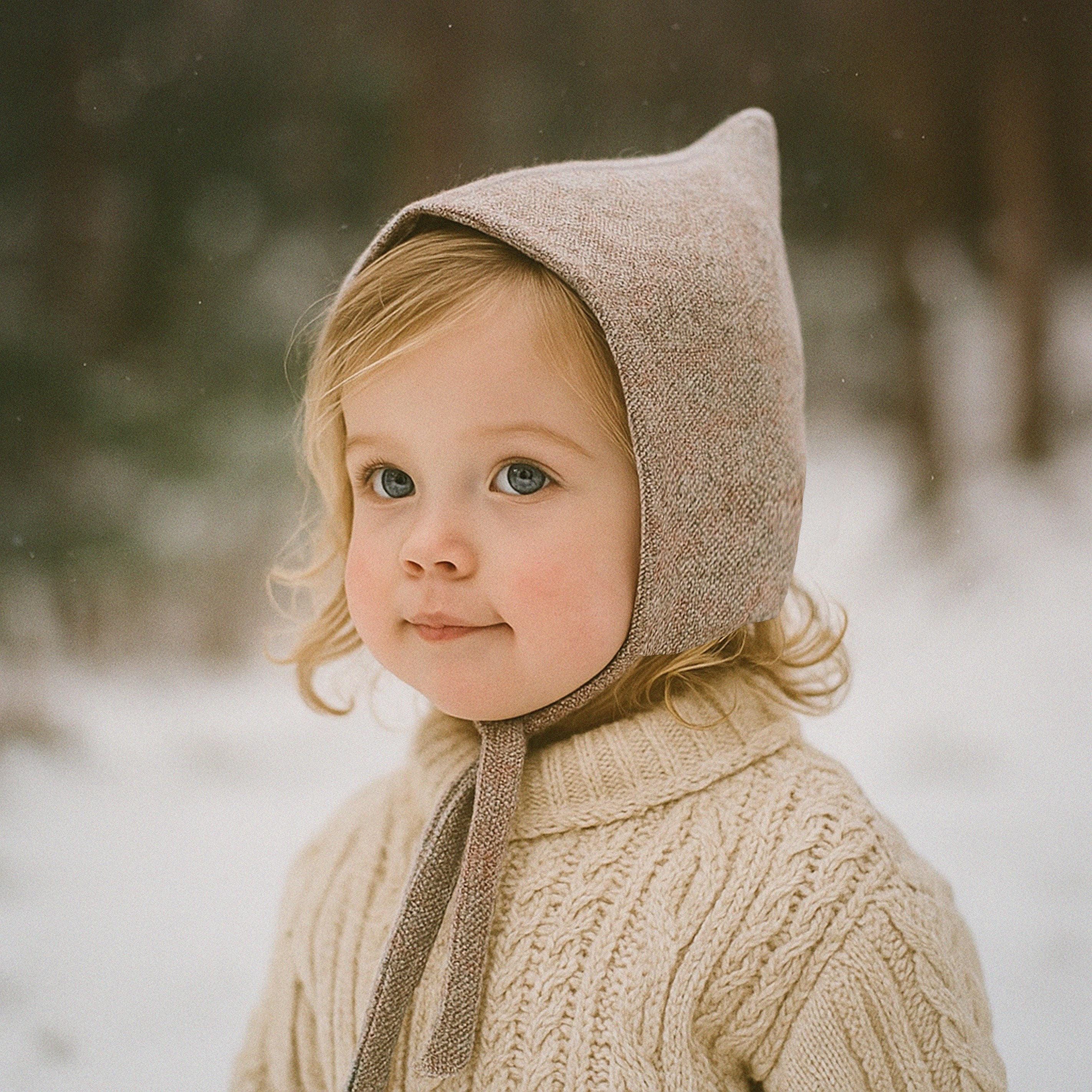 Ensemble Bébé Lutin : Écharpe, Bonnet Et Moufles - Polaire Orange Et Jaune, Taille 48