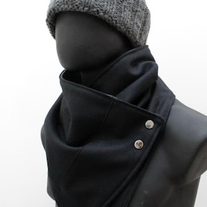 Men’s Cowl Scarf Sewing Pattern PDF | Snap Neck Warmer | 9 Sizes Kids to Adult XL | Easy Beginner Tutorial