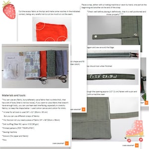 Patchwork Fabric Tools Set With Roll-up Case Sewing Pattern (PDF) - Etsy
