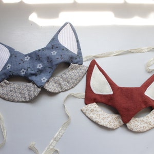 Masque de renard, instructions de couture PDF, 3 tailles. Pour les débutants, cadeau bricolage pour enfants, fête d'enfants, costume d'Halloween, des tout-petits à la taille adulte