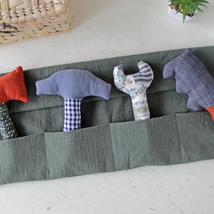 Ensemble d'outils, peluche, instructions de couture PDF, pour débutants, cadeau bricolage pour bébé, tutoriel, rouleau d'outils, décoration de chambre d'enfant, marteau rembourré, clé