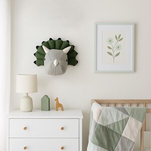 Triceratops Head Sewing Pattern: Faux Taxidermy Wall Mount (PDF Pattern) image 9