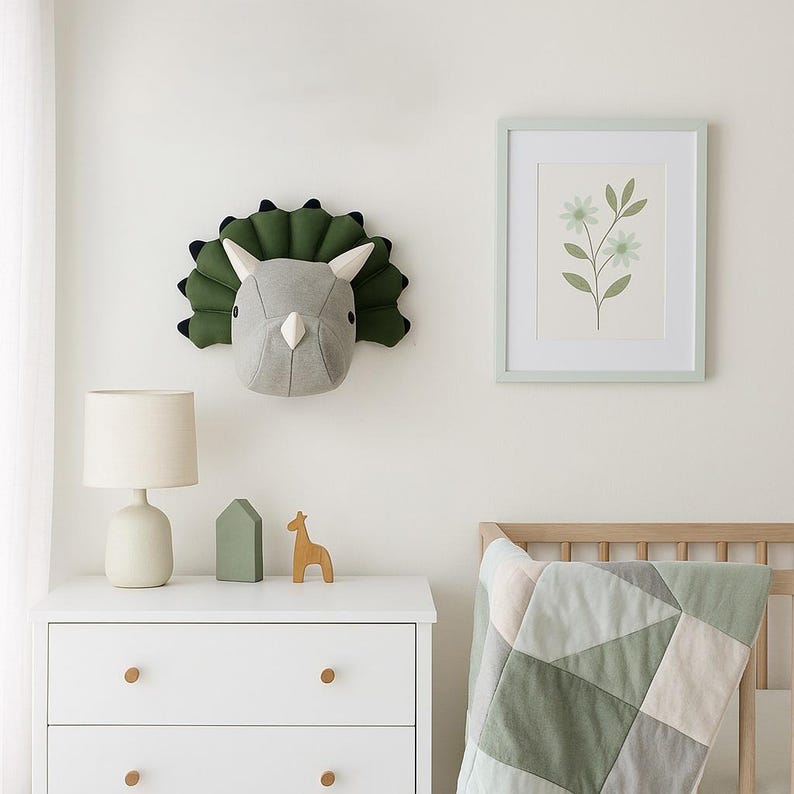 Triceratops Head Sewing Pattern: Faux Taxidermy Wall Mount (PDF Pattern) image 9