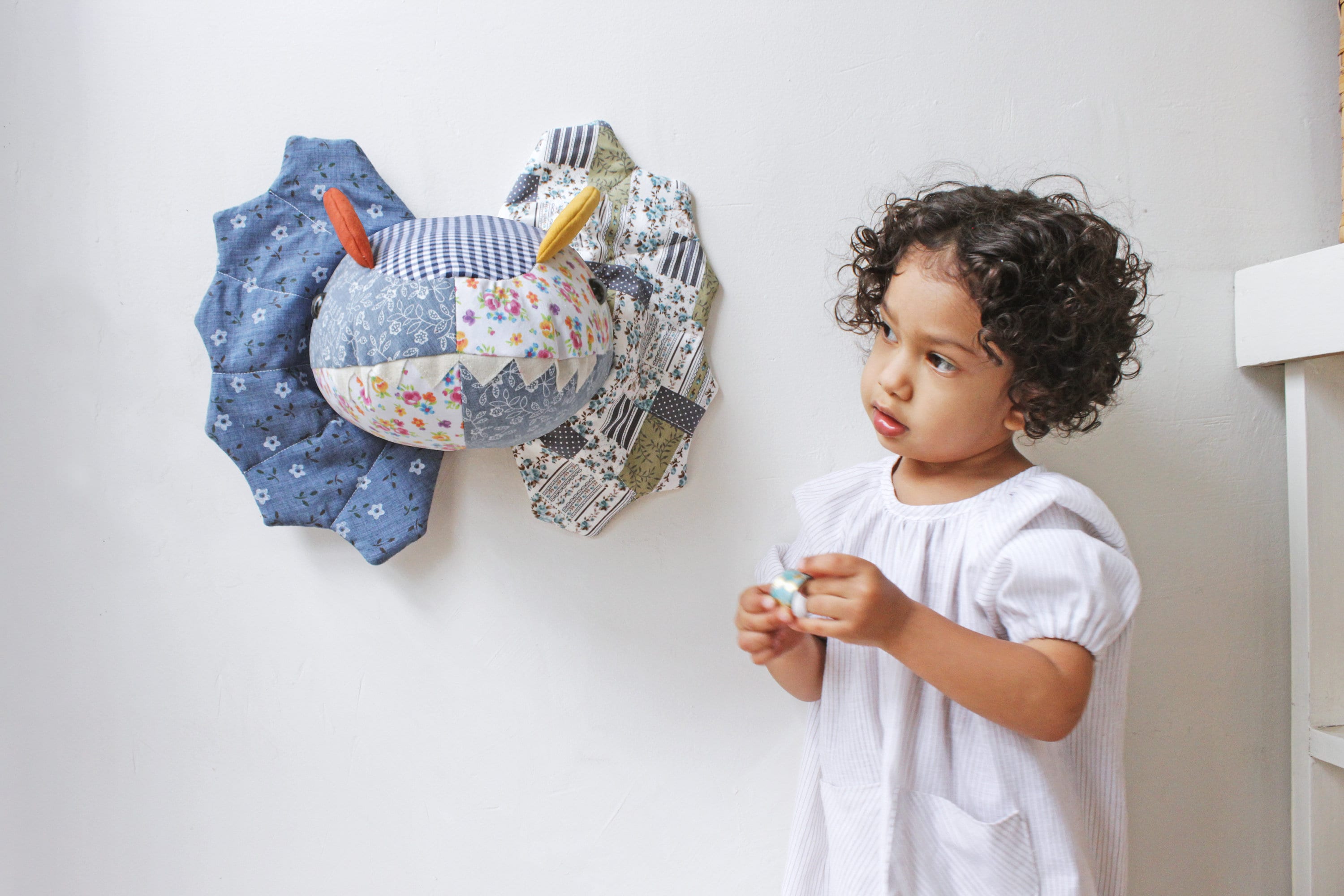 DIY Dilophosaurus Head Sewing Pattern: Jurassic Wall Art (PDF)