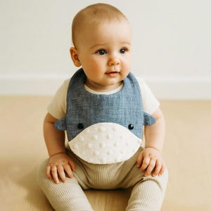 Whale Bib Sewing Pattern: Nautical Baby Toddler Apron (PDF Pattern)