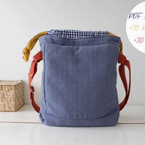 Patchwork Drawstring Bag, PDF Digital Manual, Sewing Directions, DIY ...