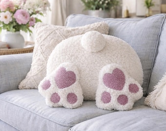 Patrón de costura para cojín de trasero de conejo / Cojín de conejo de peluche para principiantes (patrón PDF)