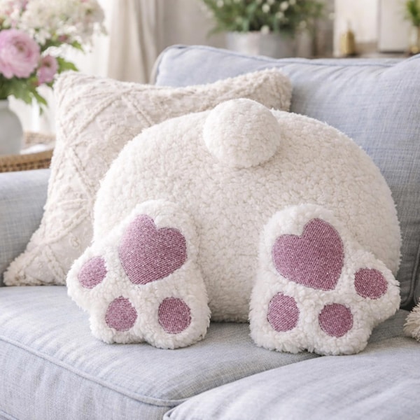Bunny Pillow Pattern PDF – Soft Plush Rabbit, Kids Room & Nursery Decor, Beginner Sewing Tutorial
