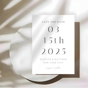 エメラルドグリーンのSave The Dateウェディングテンプレート、Save The Date印刷可能 | ウェディングテンプレートSave The Date | グリーンCanvaテンプレートウェディング招待状