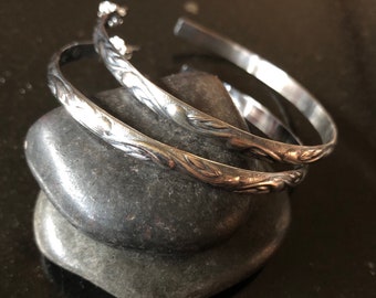 Sterling Silver Scrolling pattern Post Hoop Earrings, Hoop Earrings, Sterling Silver Jewelry, Silver Hoops, Post back