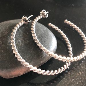 Sterling silver shop rope earrings