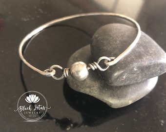 Sterlingzilveren stapelarmband, Navajo-parelarmband, sterlingzilveren kralenarmband, eenvoudige armband