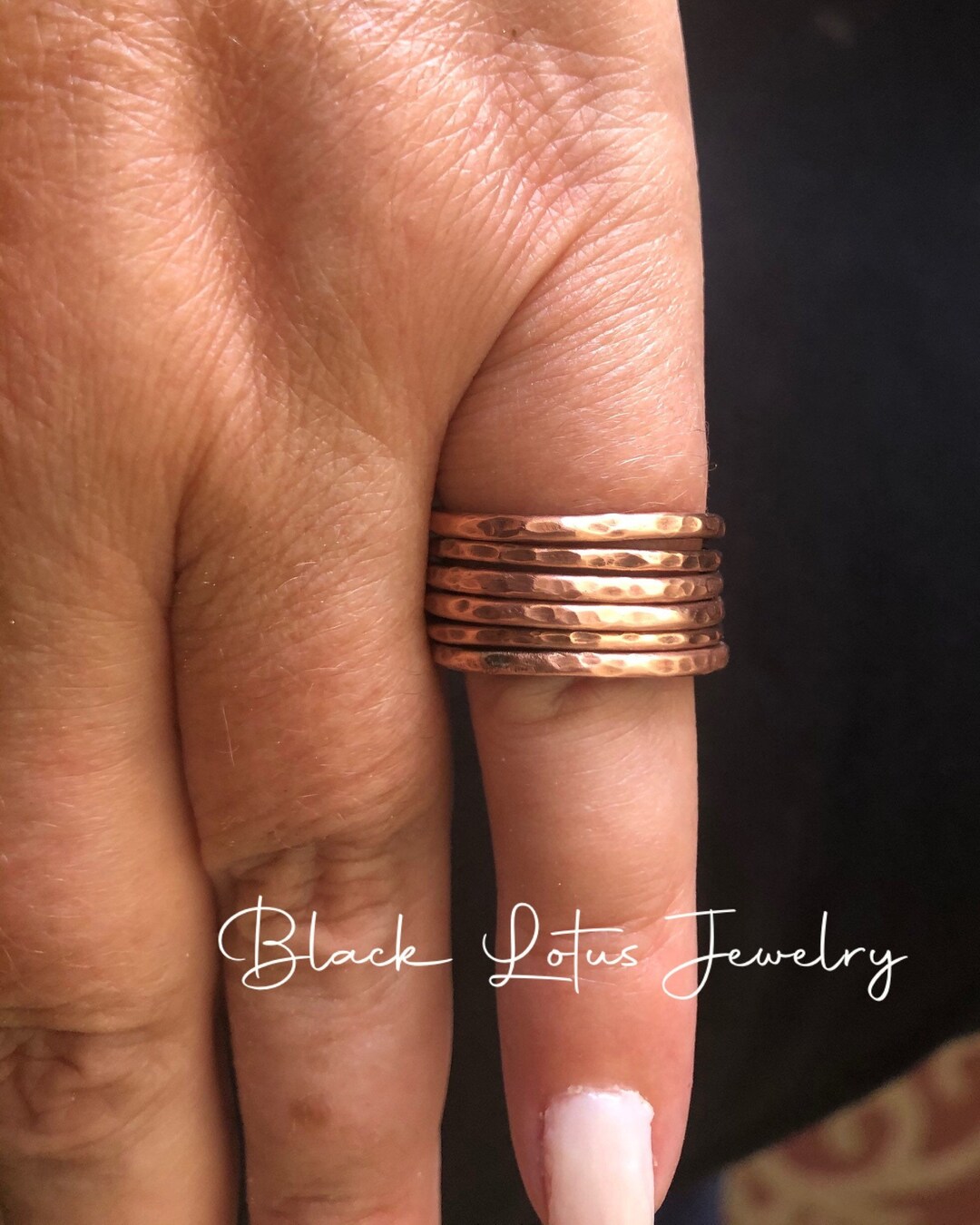 Copper Hammered Stacking Ring, Copper Ring, Stack Rings, Gift for Her ...
