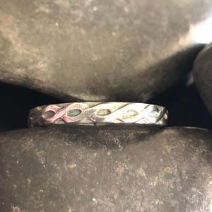 Sterling Silver Stacking Ring, Helix Ring, Infinity Sterling Silver Stacking Ring, Sterling Silver pattern Ring, Gift for her