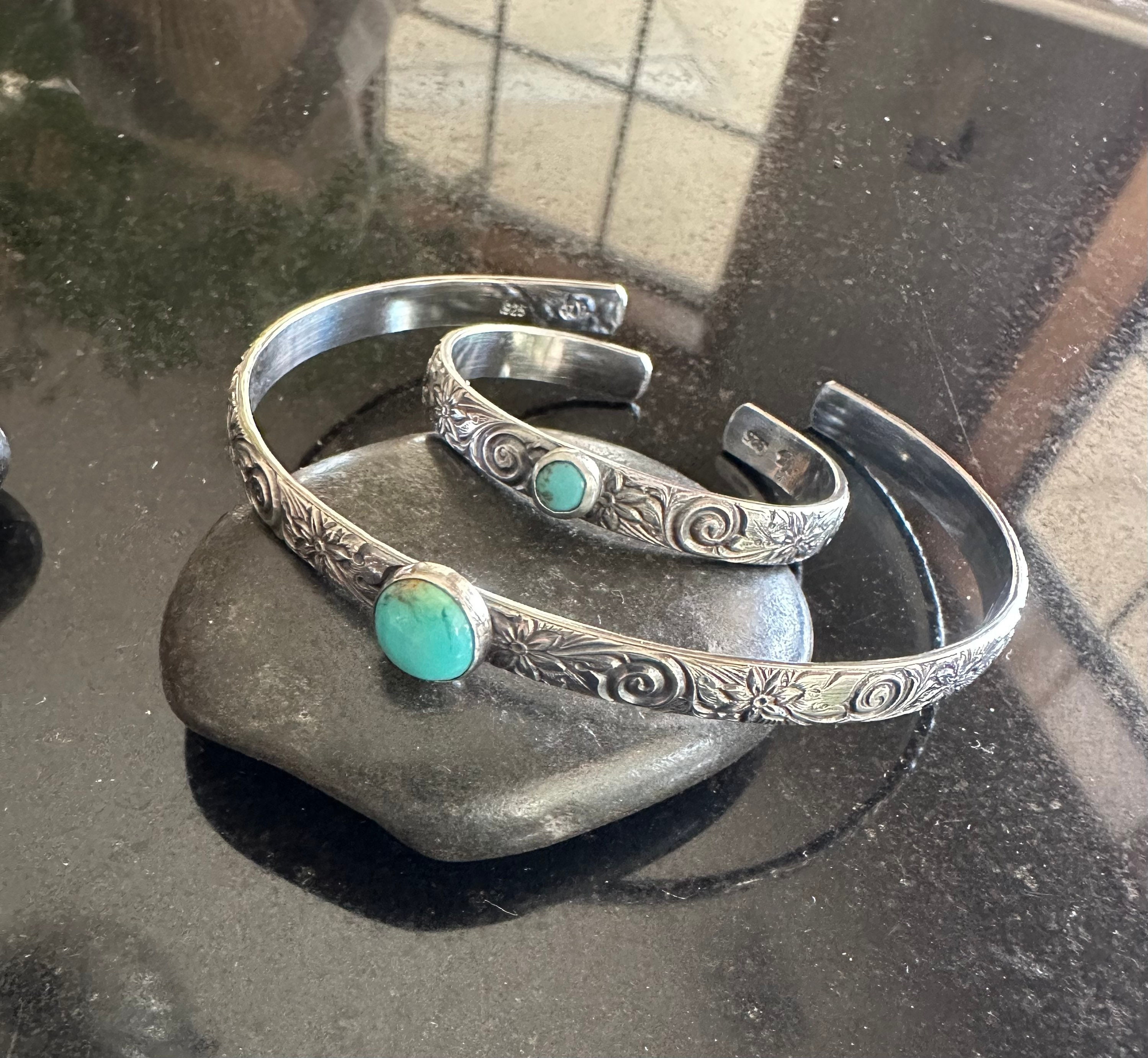 Sterling silver 2024 and turquoise bracelet