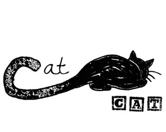 C is for Cat Animal ABC Alphabet Kid Art Print