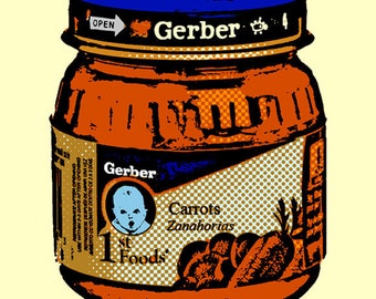 Carrots Gerber Jar Kid Pop Art Print