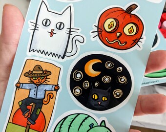 Sticker Sheet: Autumn Cats