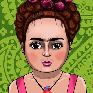 Lil' Frida Kahlo Kid Art Print image 1