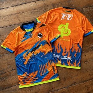 French Rap 2026 Marseille Jersey, Pink Sakura Football Shirt, French Rap Fan Gift Orange