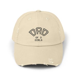 Customizable Distressed Dad Cap, Cool Cap for Dads, Gift for Father&#39;s Day, Casual Wear, Family Dad Hat, Adjustable Baseball Hat