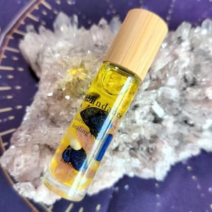 Rollo de aceite esencial Abundancia El aceite de incienso y las piedras energéticas aportan energía, confianza y alegría El regalo perfecto para el bienestar y la espiritualidad