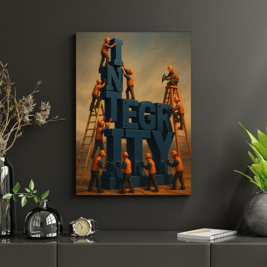 Printable Integrity Wall Art | Digital Print Office Wall Decor - Etsy