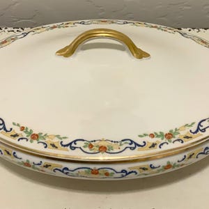 Antyczny talerz do serwowania z porcelany pokrytej powłoką Limoges firmy Haviland & Co.