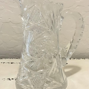 Antique American Brilliant Cut Glass Pitcher
