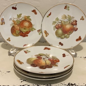 Vintage Set of 5 Fruit Motif Plates – Debra Bavaria