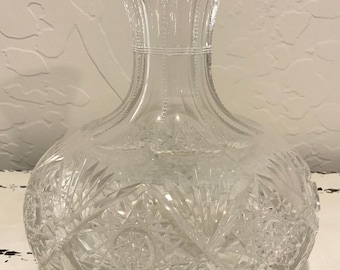 Antique American Brilliant Period Cut Crystal Carafe