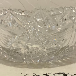 Antique American Brilliant Period Cut Glass Bowl