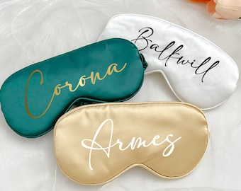 Personalized Eye Mask/ Bridesmaid Gift/ Personalized Wedding Favor/ Bridal Party Gift Set/ Bachelorette Party/ Sleep Mask/ Silky Satin Mask