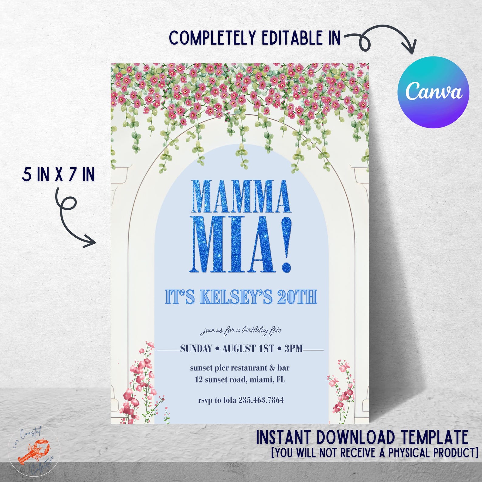 Mamma Mia! Birthday Invitation Template Greece Birthday Invite