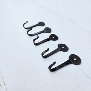 1.5&quot; Small Hand-Forged Horseshoe Nail Hook – Rustic Blacksmith Wall Hook