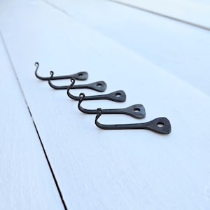 2&quot; Medium Hand-Forged Horseshoe Nail Hook – Rustic Blacksmith Wall Hook
